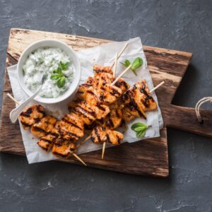 Brochette de Porc Style Souvlakis